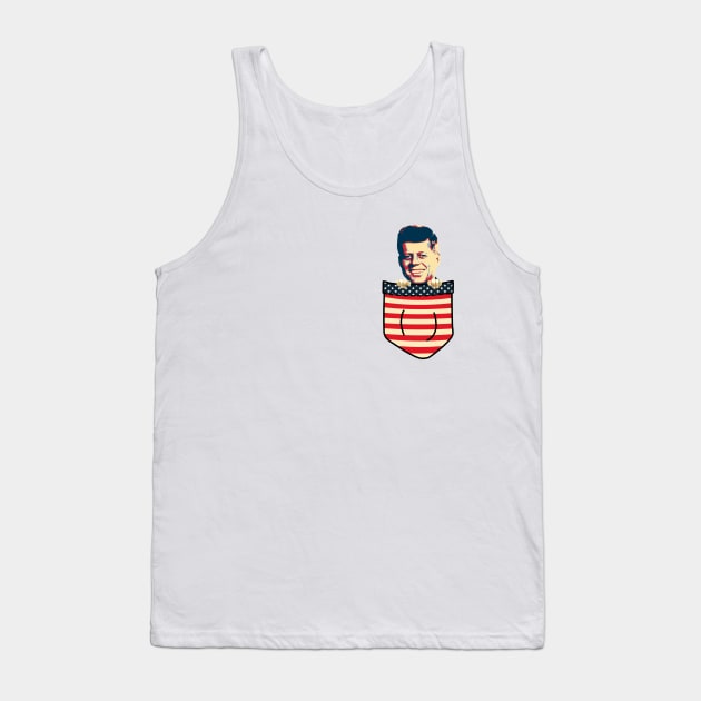 John F Kennedy Chest Pocket Tank Top by Nerd_art